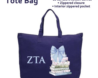 Zeta Tau Alpha Sorority Tote Bag Gift for ZTA Sorority