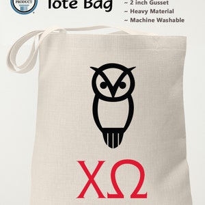 Chi Omega Sorority Tote Bag Chi Omega Sorority