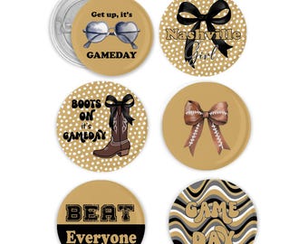Gameday Buttons Football Game Day Buttons for College Games