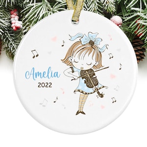 Personalized Violin Christmas Ornament Gift for Violin Player GIFT BOX  Included