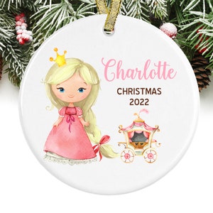Princess Christmas Ornament Personalized Princess Ornament GIFT BOX  Included