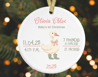 Baby Goose Christmas Ornament Personalized Baby's First Christmas Ornament GIFT BOX  Included