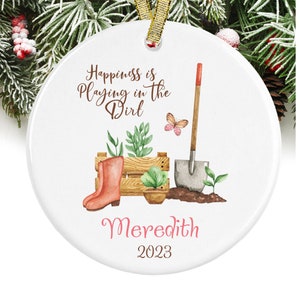 Gardening Christmas Ornament Personalized Christmas Ornament Gift for Gardner Ornament GIFT BOX  Included