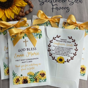 First Communion Favors  First Holy Communion Favors Sunflower Favors