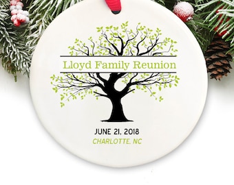 Personalized Christmas Ornament Personalized Keepsake Ornament Family Reunion Christmas Ornament GIFT BOX  Included