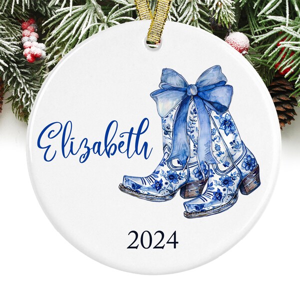 Adorno navideño de vaquera costera Regalo navideño personalizado de vaquera costera CAJA DE REGALO incluida