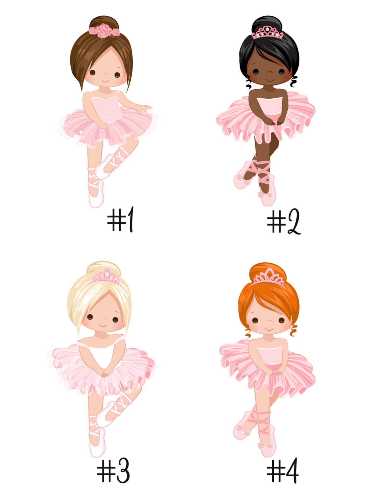 ballet birthday invitation ballet birthday party -- choose girl