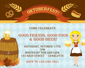 Oktoberfest Party Invitation Octoberfest Invitation Oktoberfest Party