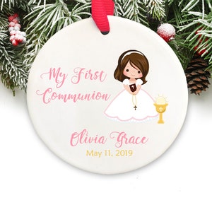 Holy Communion Christmas Ornament Personalized Holy Communion Gift GIFT BOX  Included