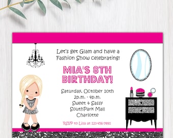 Glamour Party Birthday Invitation