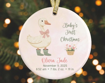 Baby Goose Christmas Ornament Personalized Baby's First Christmas Ornament GIFT BOX  Included