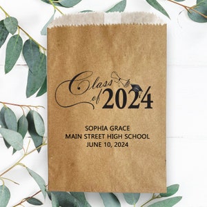 Personalized Graduation Favor Bag Bakery and Candy Buffet Bag Class of 2024