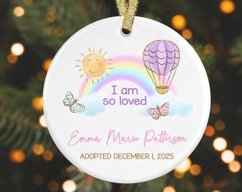 Adoption Gift  Adoption Ornament Personalized  Christmas Ornament   GIFT BOX Included