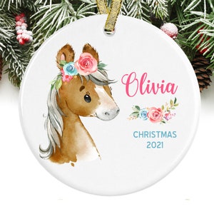 Horse Christmas Ornament Personalized Keepsake Ornament Horse Ornament GIFT BOX  Included