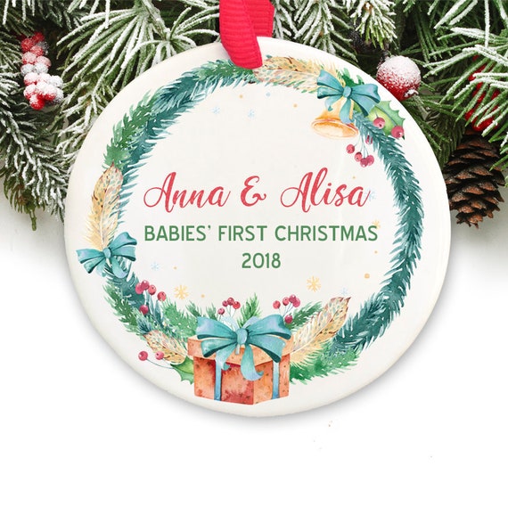 twins first christmas ornament 2018