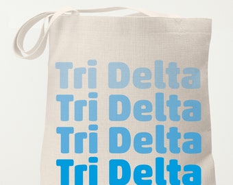 Delta Delta Delta Sorority Tote Bag Gift for Tri Delta Sorority
