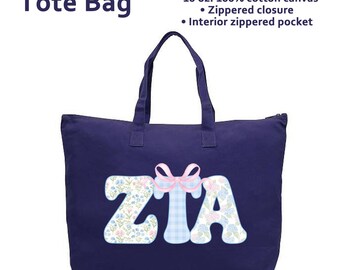 Zeta Tau Alpha Sorority Tote Bag Gift for ZTA Sorority