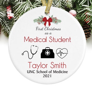 First Christmas as a Medical Student Ornament Medical Student Gift GIFT BOX  Included