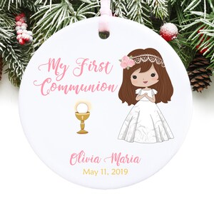 Holy Communion Christmas Ornament Personalized Holy Communion Gift GIFT BOX  Included