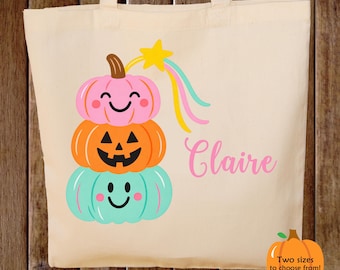 Personalized Trick or Treat Halloween Tote Bag Trick or Treat Bag