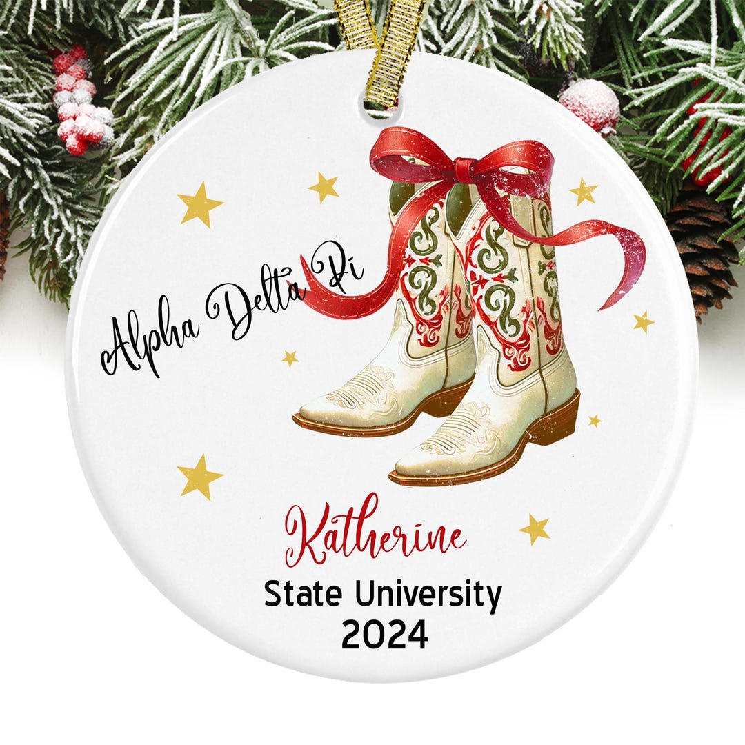 Alpha Delta Pi Christmas Ornament Gift for ADPI Sorority Ornament - Etsy