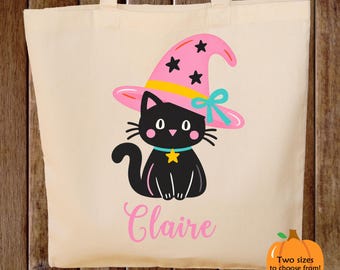 Personalized Trick or Treat Halloween Tote Bag Trick or Treat Bag