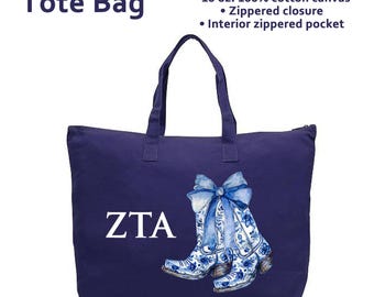 Zeta Tau Alpha Sorority Tote Bag Gift for ZTA Sorority