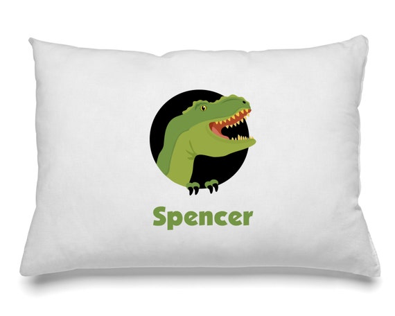 Dinosaur Personalized Pillow Case Trex Pillow Case