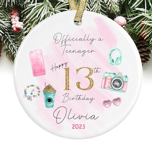 Thirteenth Birthday Gift 13th birthday ornament Officially a Teenager Ornament t GIFT BOX  Included