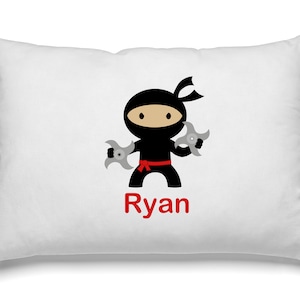 Ninja Personalized Pillow Case Ninja Pillowcase