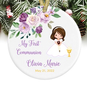 Holy Communion Christmas Ornament Personalized Holy Communion Gift GIFT BOX  Included