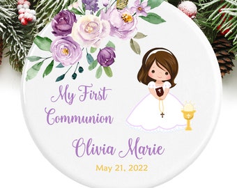 Holy Communion Christmas Ornament Personalized Holy Communion Gift GIFT BOX  Included
