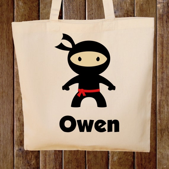 Ninja Tote Bag Boys Tote Bag Kids Tote Bag Ninja Etsy