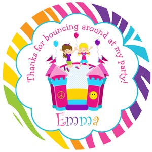 Bounce House birthday party stickers Bounce House Stickers Bouncy House Party Goody Bag Stickers