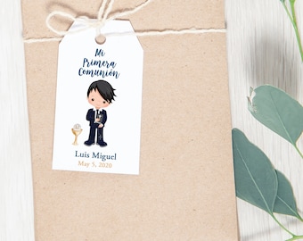 First Holy Communion Favor Tags First Communion Favor Tags Mi Primera Comunion