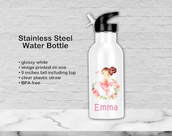Personalized Water Bottle Ballet Water Bottle Gift for Ballet Dancer Gift for Ballerina CHOOSE BALLERINA