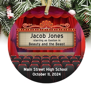 Theater Christmas Ornament Personalized Christmas Ornament for Actor GIFT BOX  Included
