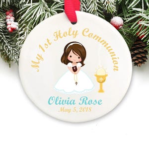 Holy Communion Christmas Ornament Personalized Holy Communion Gift GIFT BOX  Included