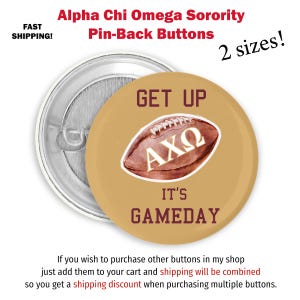 Chi Omega Gameday Button Chi Omega Sorority Game Day Button Chi Omega