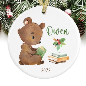 Personalized Christmas Ornament Reading Ornament  GIFT BOX  Included