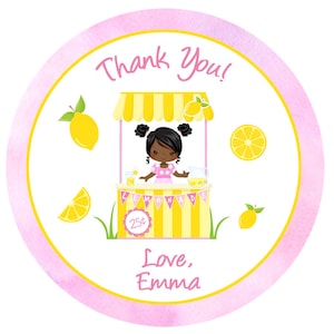 Lemonade Stand Stickers  Lemonade Stand Birthday  Any hair color
