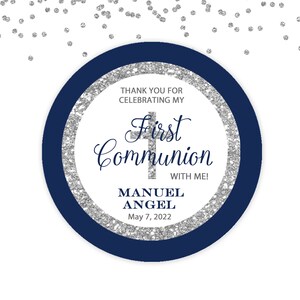 First Communion Sticker First Communion Favor Tag Holy Communion Sticker