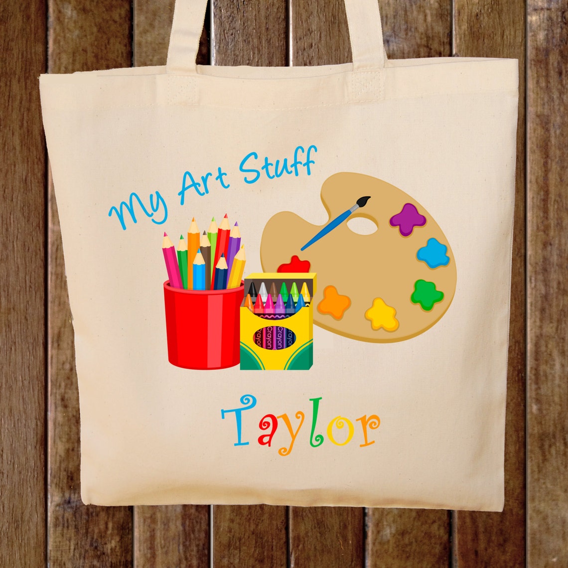 Art Supplies Tote Bag Kids Tote Bag Arts and Crafts Bag Etsy