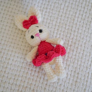 Pink Bunny / Crochet Stuffed Animal / Handmade Bunny Toy / Newborn Gift / Baby Shower Gift / Custom Made / Baby Gift
