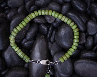 Canada jade bead bracelet | adjustable