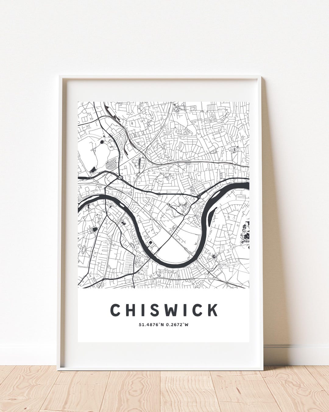 CHISWICK, LONDON MAP, Printable Wall Art, Map Printable, City Map Print ...