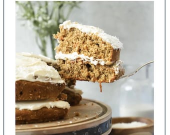 Gluten-Free Carrot Cake | Moist Classic Spiced Cake with Cream Cheese Frosting Recipe Card