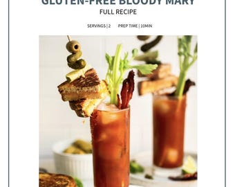 Gluten-Free Bloody Mary Recipe Card | Brunch Cocktail Printable (Digital Download)