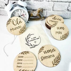 Plaques mensuelles des étapes clés de la première année de bébé