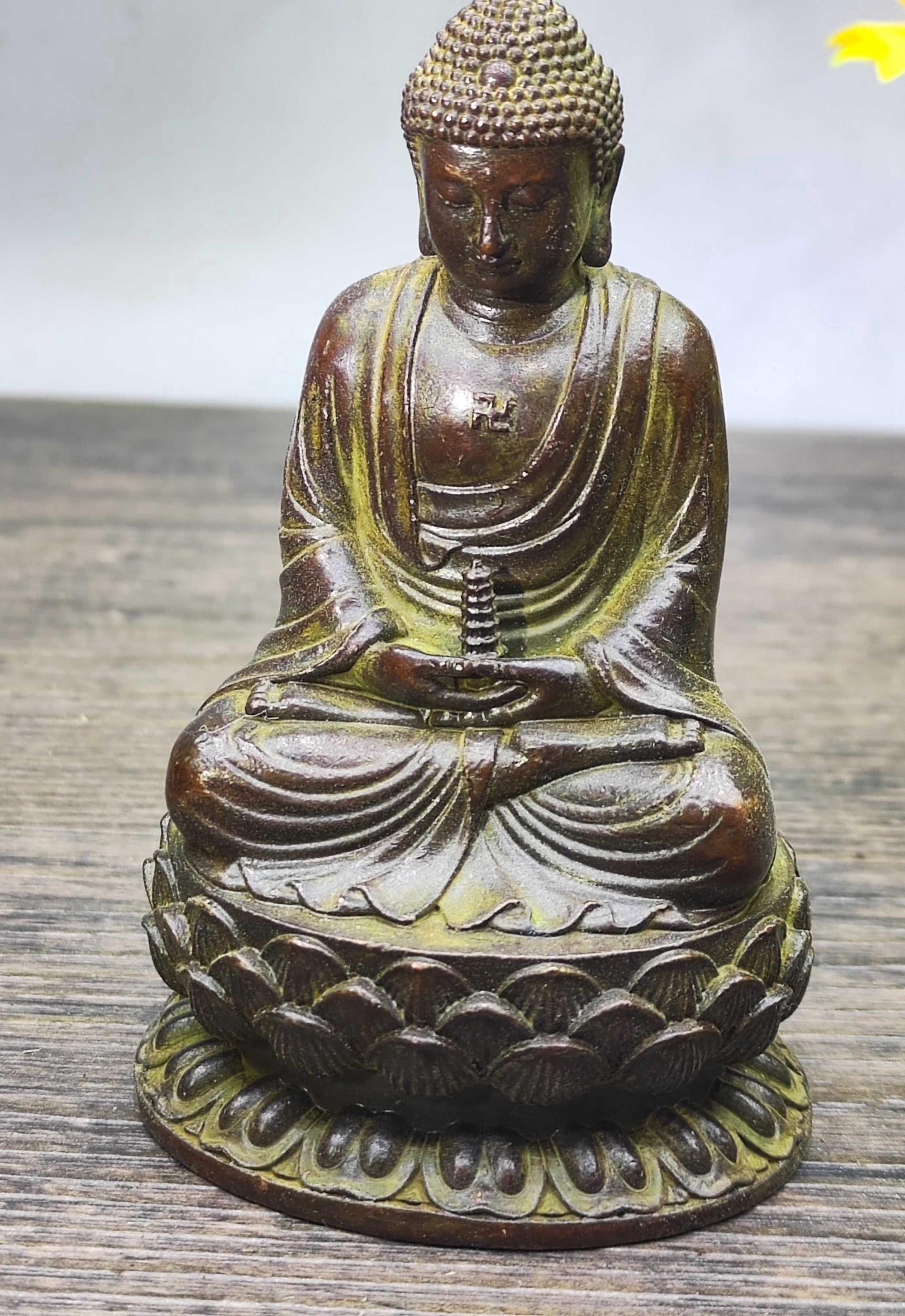 Vintage Bronze Carved Buddha Tea Pet Statue, Home Decortion, Feng